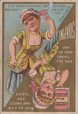 #ad Soapine Woman Topsy Turvy Dirt Neat Upside Down Discomfort Sweet Clean FQV1 $10.86