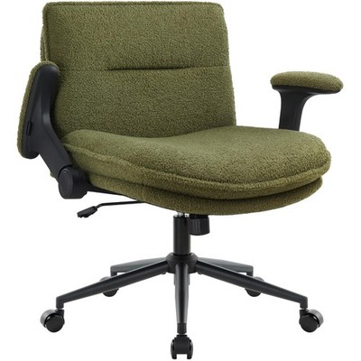 Schreibtischstuhl ergonomisch mit verstellbaren Armlehnen, Rollen, breiter Sitz