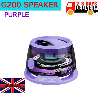 Mini Bluetooth Lautsprecher Tragbar Wireless LED RGB Speaker mit Deep Bass Lila