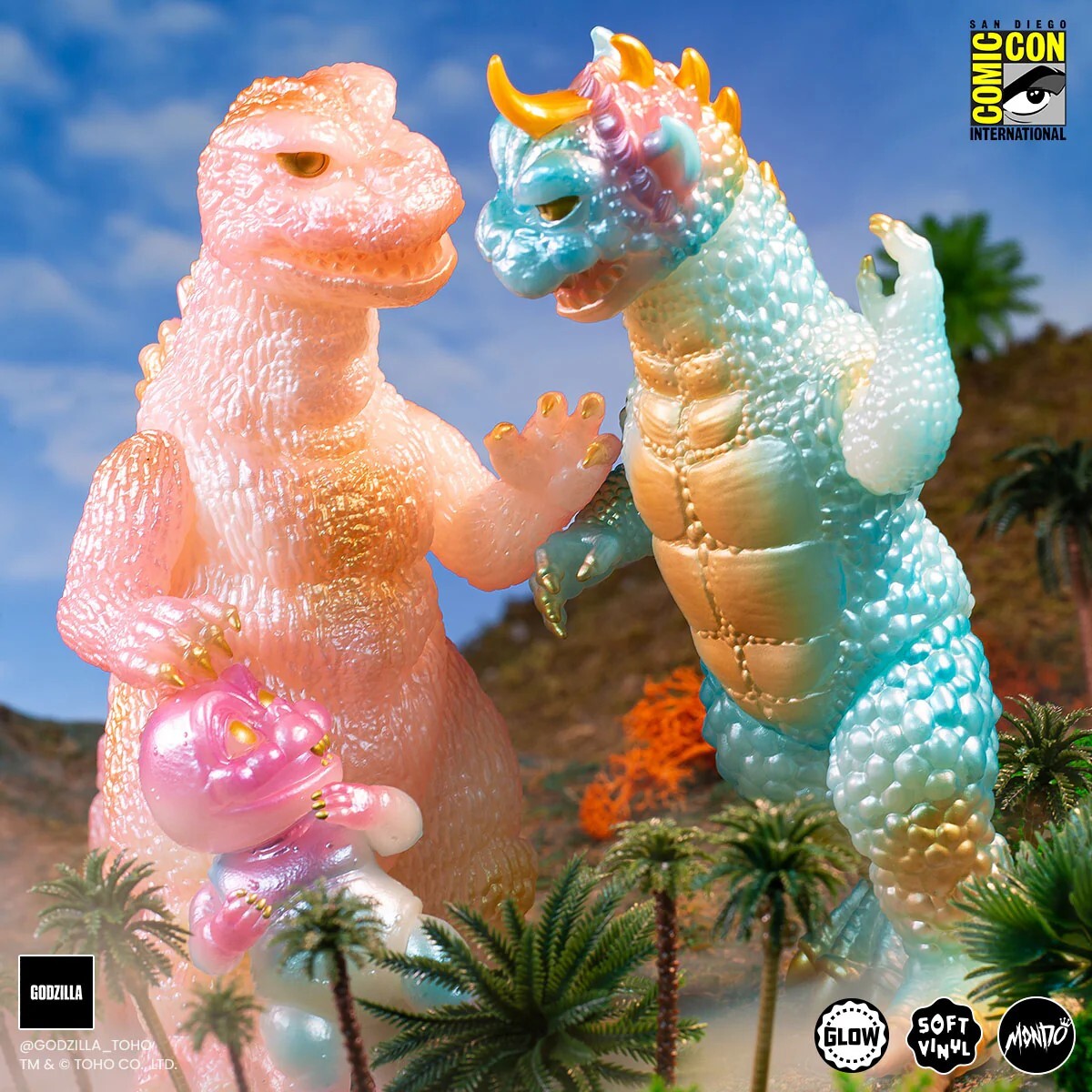 All Monsters Attack GITD Cherry Blossom Vinyl 3 Figure Set