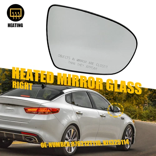 For 2011 2012-2016 KIA OPTIMA Heated Right Side Rear View Mirror Glass KI1325114