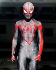 PS5 Miles Morales Spider-Man Jumpsuit Cosplay Suit Costume Adult Kids Halloween