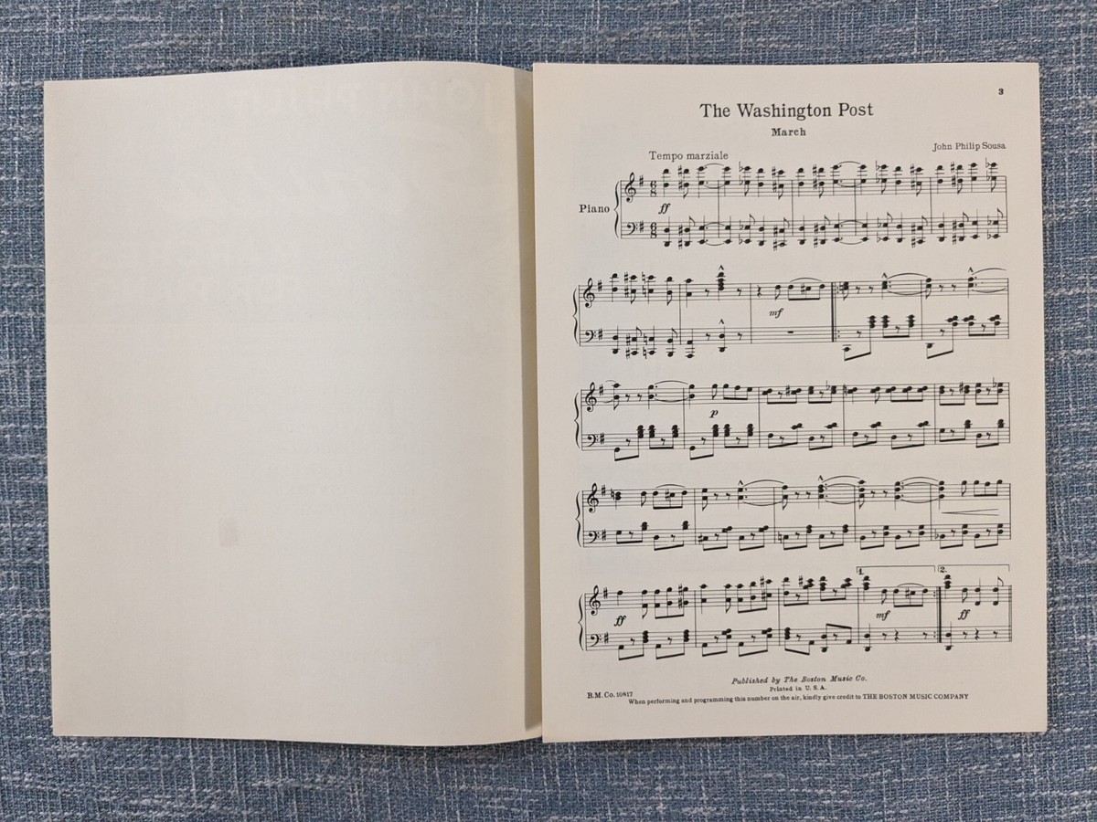 ワシントン・ポスト【The Washington Post March】輸入版 The Washington Post (March) John Philip Sousa 1943 | eBay