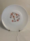 Fire King Fleurette 9” Dinner Plate Vintage Milk Glass Anchor Hocking