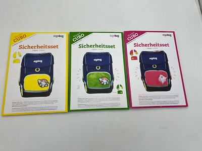 ergobag CUBO-Sicherheitsset, grün,orange, pink , gelb,  3-teilig (9)