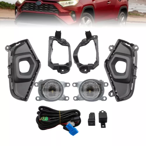 Factory Style LED Fog Lights w/wiring Switch For 2019-2024 Toyota Rav4 LE XLE - Picture 2 of 18
