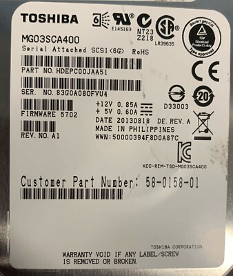 Cisco UCS-HD4T7KS3-E 4TB SAS 7.2k Hard Drive (RB)