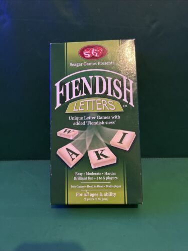 Fiendish Letters Gra planszowa Unikalna gra literowa Solo i dla wielu graczy Wszystkie umiejętności - Zdjęcie 1 z 6