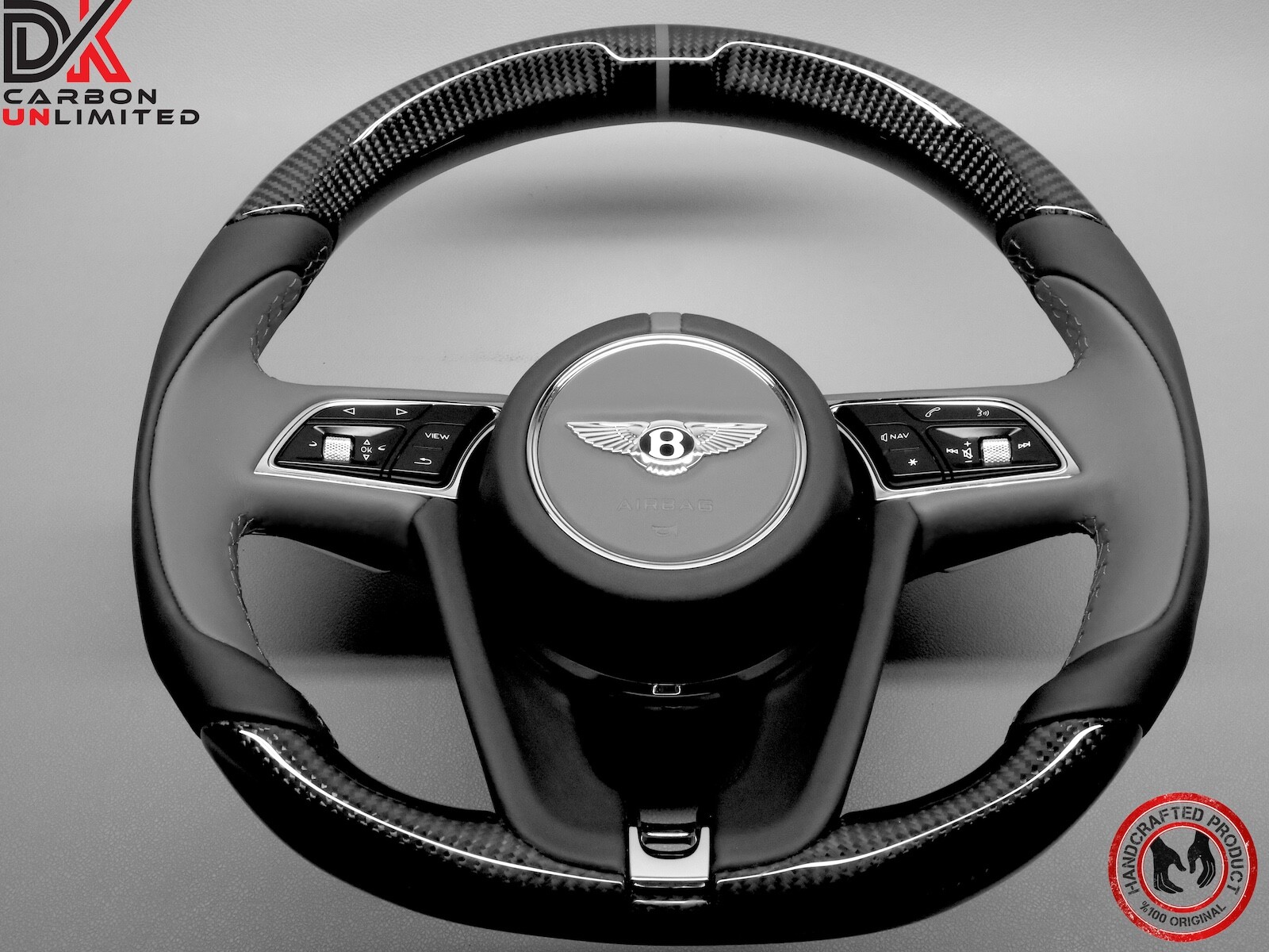 Bentley Bentayga Continental GT Flying Spur Gray Ring Napa Carbon Steering Wheel