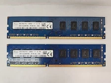 LOT of 2 SK hynix 8GB 2Rx8 PC3 12800U RAM - DDR3 SDRAM - TESTED