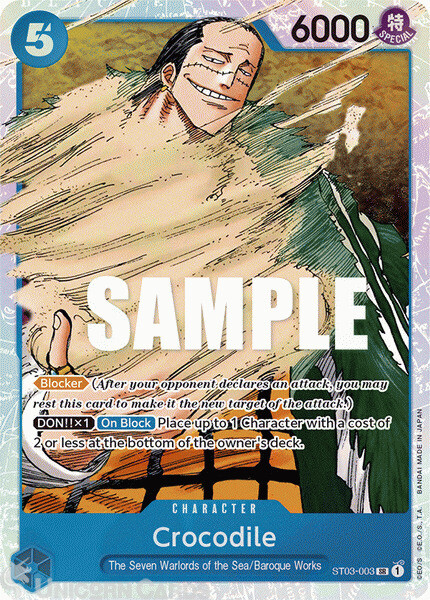 ST03-003 Crocodile Super Rare Non-Foil One Piece TCG Card