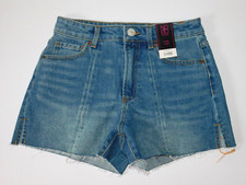 Womens Shorts Size 5 Juniors Blue Jean Denim High Rise Cutoffs