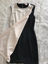 Ladies Ted Baker  Beautiful Nude Pink Black Dress Size 3,,, 12 “