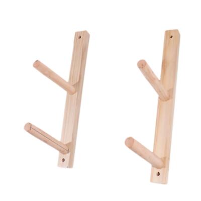 2 Stück Holz Yogamatte Aufbewahrung Rack Gym Organizer für Ski Board Skateboard