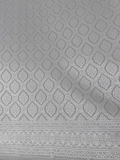 Gray Thai Silk Traditional Woven Fabric Wedding Dress Damask Pattern 40" Drape