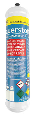 Sauerstoffflasche O2 110 bar Einwegflasche für Rothenberger u.a. Roxy Kit plus