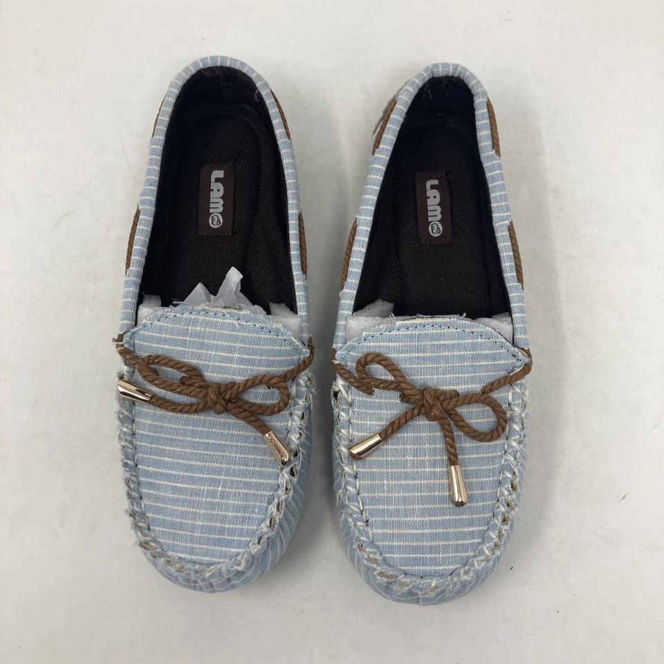 Mocasín para mujer Lamo Sabrina Moc II, 7 EE. UU., azul Foto 3 de 4