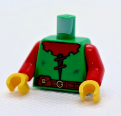 TORSO - Forestman Belt Pouch Gold Lacing 10305 40567 LEGO