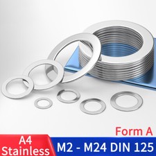 Image of Thin Flat Form A Washers To Fit Metric Bolts & Screws A4 Stainless Steel DIN 125