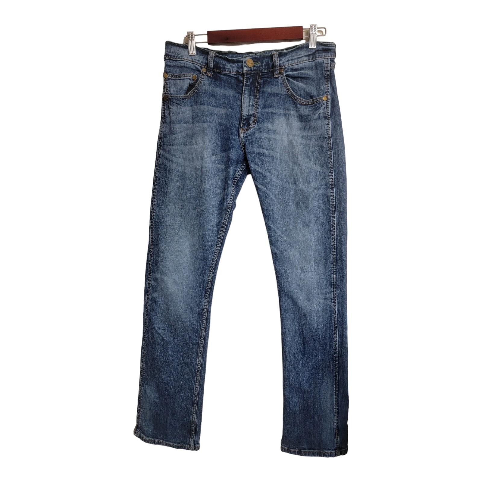 Mens 30x33 Blue Retro Rocky Slim Straight Western Rodeo 88mw