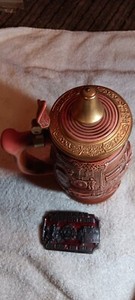 Vintage Avon 1989 Tribute to American Firefighters Stein & belt buckle