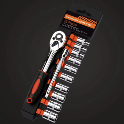 12 Stück Ratsche Schnell Schraubenschlüssel Kombination Set Auto Reparatur Werkzeug UK