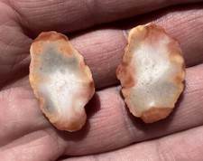 Utah Cream Color Agate Pair Polished Beautiful Shine Office Home Display