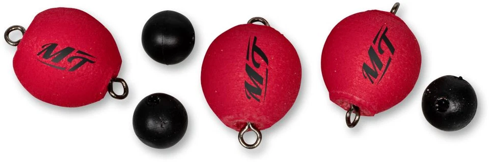 Quantum Magic Trout Float Connector Wirbel 10 mm Neon-Rot Pilotkugel Forelle