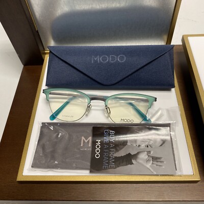 MODO 4078 AQUA Girls Cateye eyeglass frames 47-21-138 W / Case
