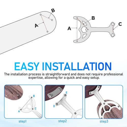 Fan Blade Support Rod Work Ceiling Replacement Blades Arm Parts Legs Arms - Picture 6 of 12