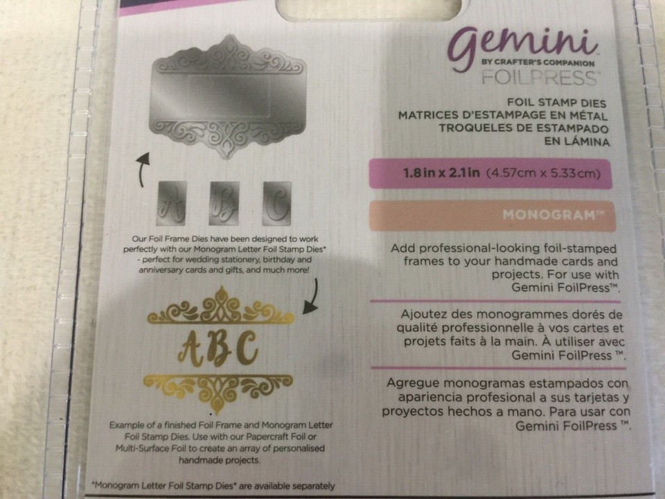Gemini FOILPRESS Expressions Large Stamp and Die Set - Letter Z