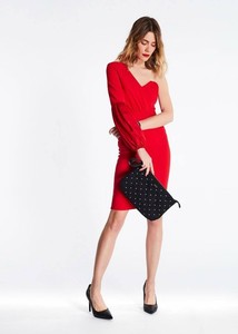 abito monospalla rosso