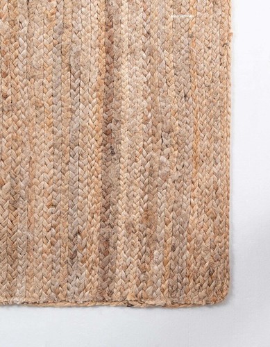 Brown Jute Runner With Cross Weaving,Braided Area Runner/rug/Modern Jute Runner - Picture 6 of 12