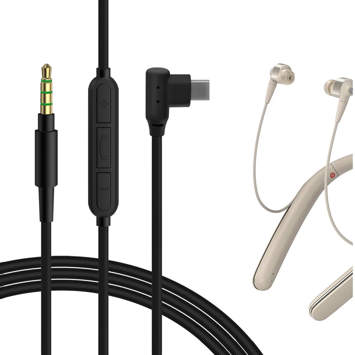 Geekria Audio Cable with Mic for Sony WI 1000X WI H700 MDR