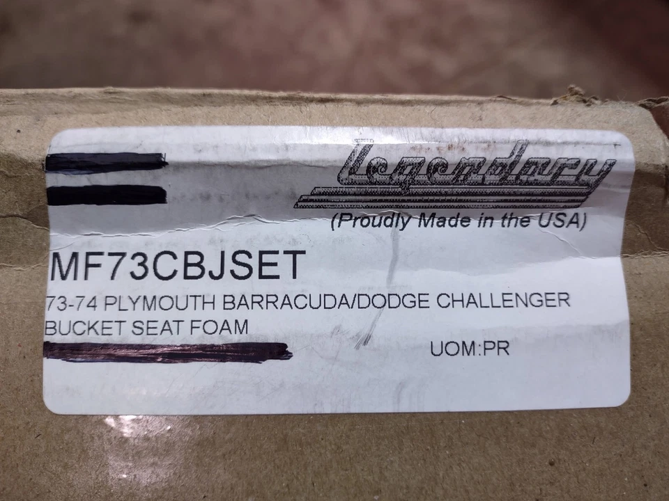 Chrysler Plymouth Barracuda/Dodge Challenger 1973-1974 asiento delantero espuma Foto 3 de 4