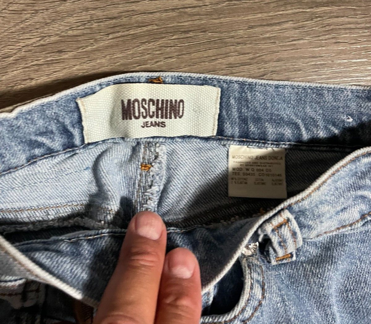 Vintage Moschino Jeans Denim Peace Sign Jeans Siz… - image 4
