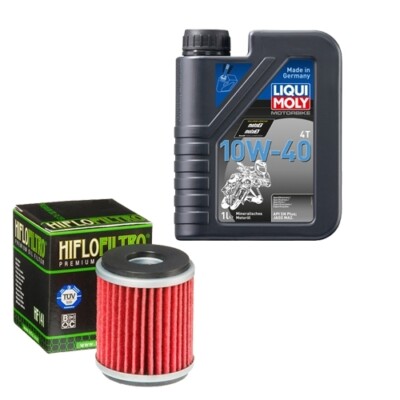 HiFlo Ölfilter Set LIQUI MOLY 10W-40 1L für Yamaha MT 125 RE11 Bj.2016