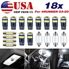 LED Light Kit Map Dome Interior Package 18pc White for Toyota 4Runner 2003- 2023