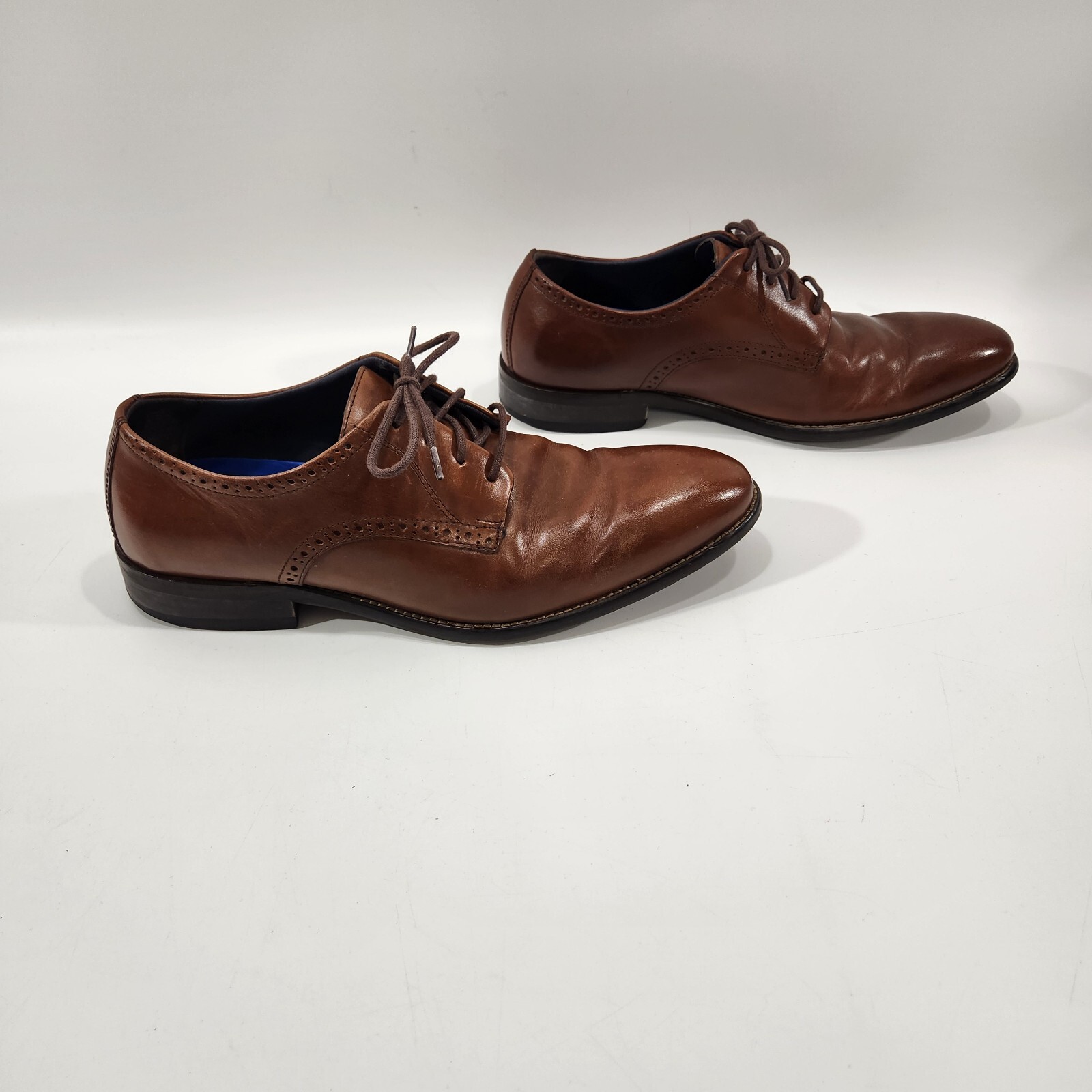 SAOLA Scarpe eleganti da uomo Johnston & Murphy taglia 9M marrone Oxford pelle punta mandorla