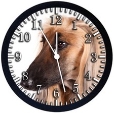 Afghan Hound Black Frame Wall Clock Nice For Decor or Gifts F26