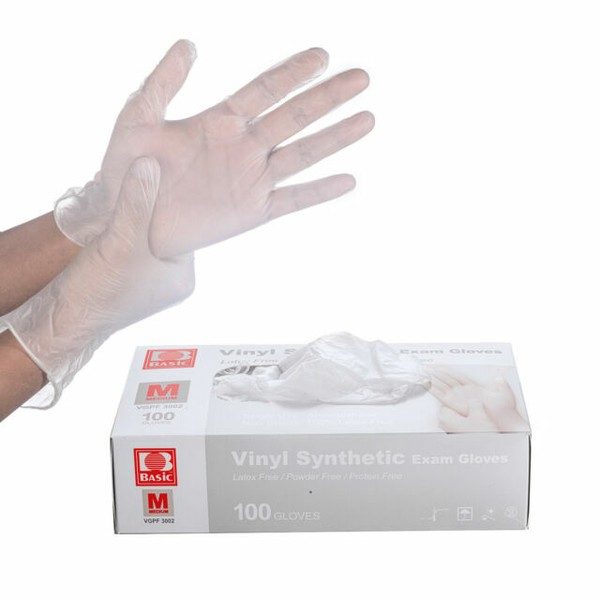 Basic VGPF 3004 Disposable Vinyl Gloves 100 Count for sale online eBay