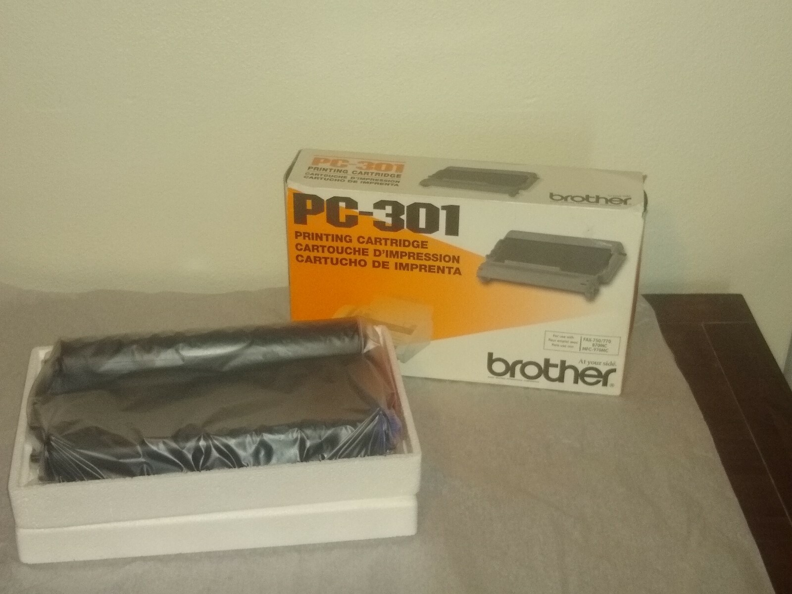 Brother PC-301 Fax Thermal Print Ribbon Cartridge Black Brand New