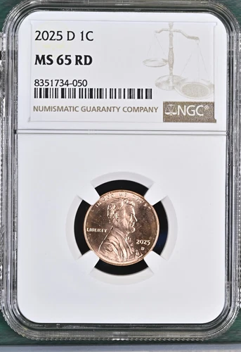 2025-D LINCOLN UNION SHIELD CENT PENNY NGC MS65RD BU UNC DETAILED COIN #K