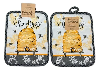 KAY DEE DESIGNS Set of 2 BEE HAPPY Queen Bee Potholders, by Kay Dee