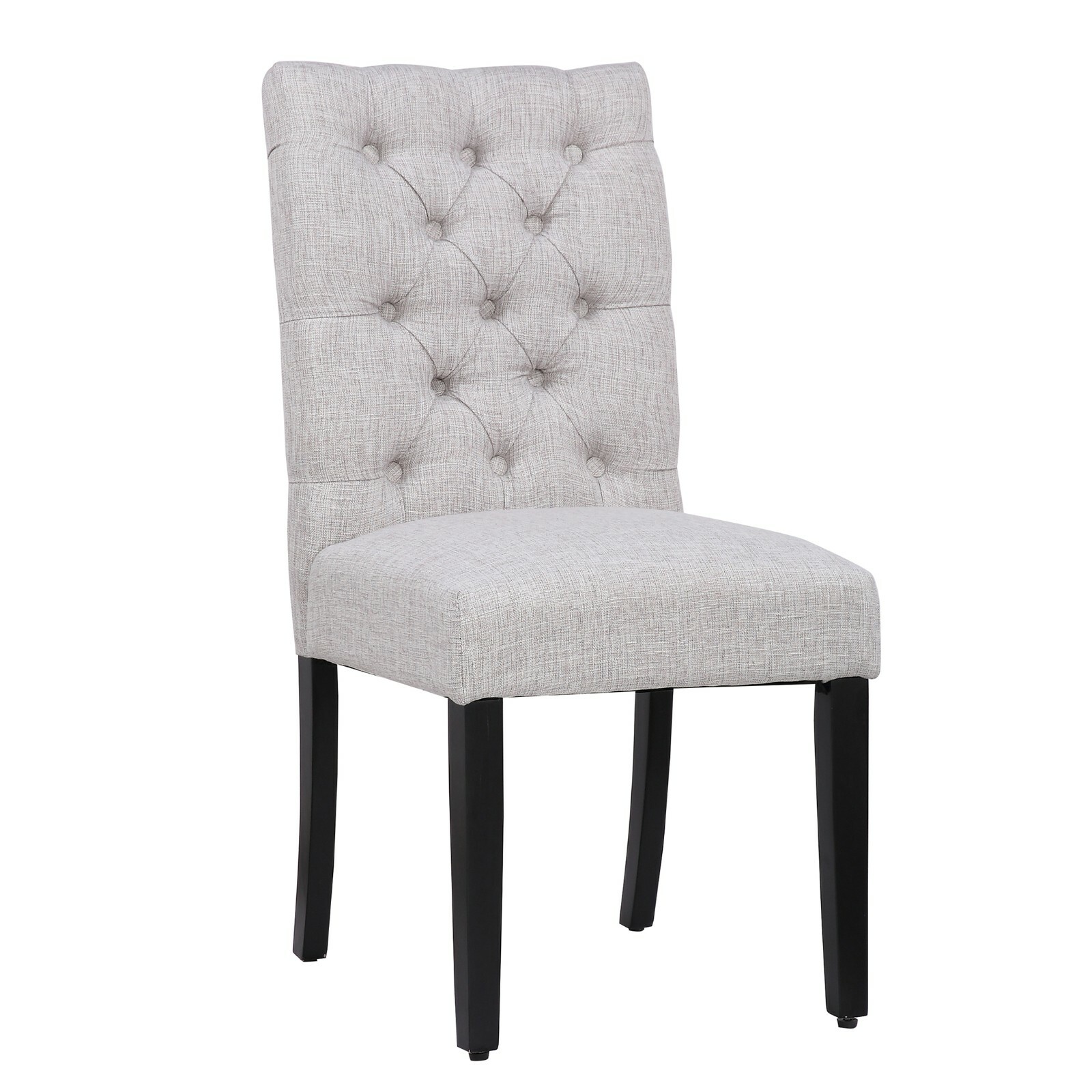 Tufted Button Padded Fabric Upholstered Barstool Dining Kitchen Seat Side Chair