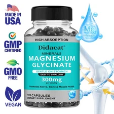 Magnesium Glycinate Capsules 300mg Per Serving - Highest Potency Capsules