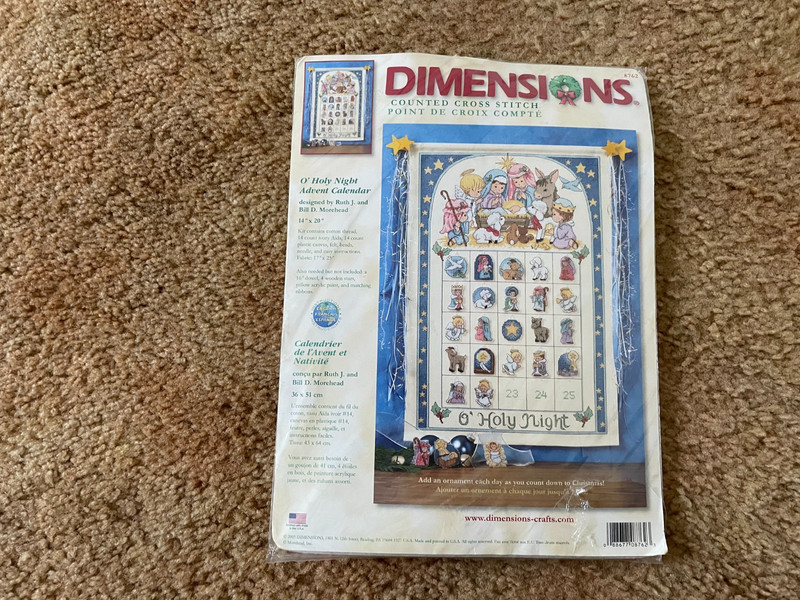 Dimensions O Holy night advent calendar cross stitch kit