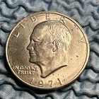 1971-D Eisenhower Dollar OBVERSE Error Partially Rolled RIM/Black Spots