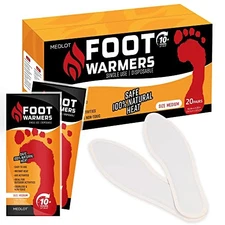 Insole Foot Warmers with Adhesive - Long Lasting, Safe Natural 10.4x3.35"
