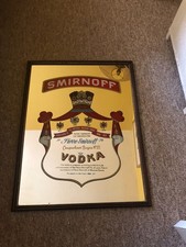 Vintage  large smirnoff vodka bar mirror
